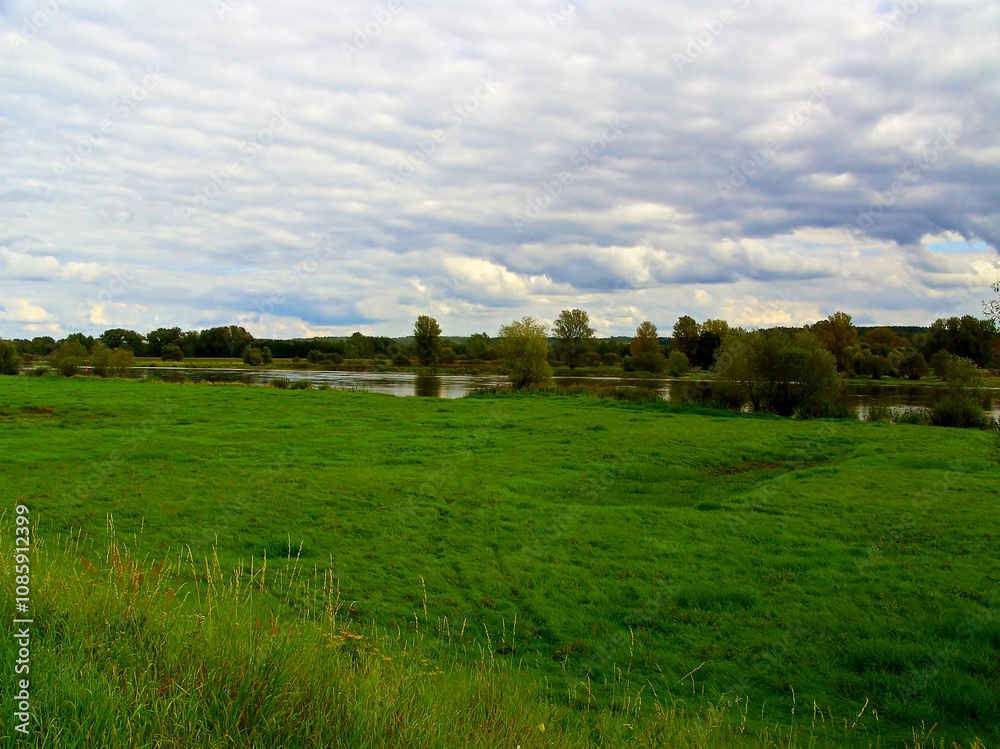 Grenzlandschaft zwischen Deutschland und Polen