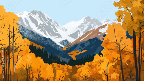 Aspen- A Vibrant Fall Scene