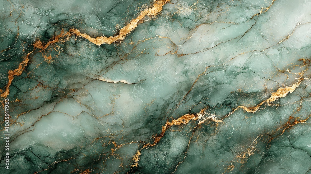 A textured background featuring green marble with gold veins, suitable for design use. A textured background featuring green marble with gold veins, suitable for design use.