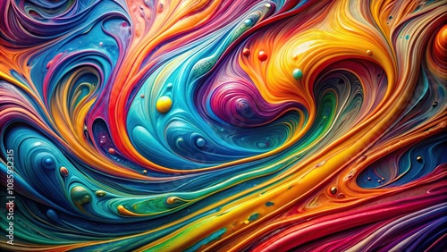 Colorful paint liquid mixing background texture with Forced Perspective