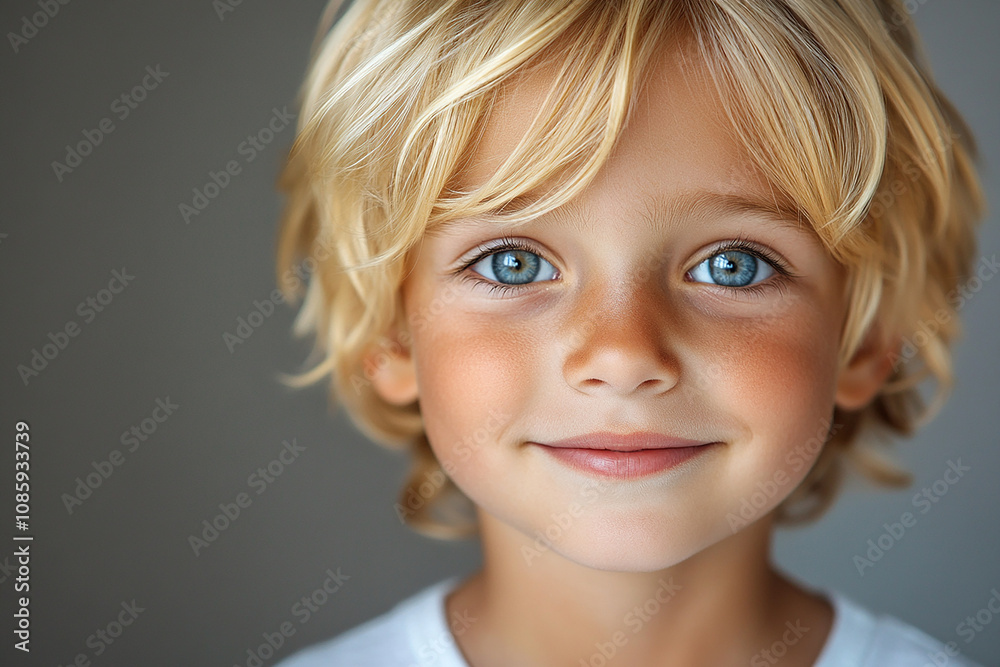 portrait of an white little boy with a smile portrait of an white little boy with a smile