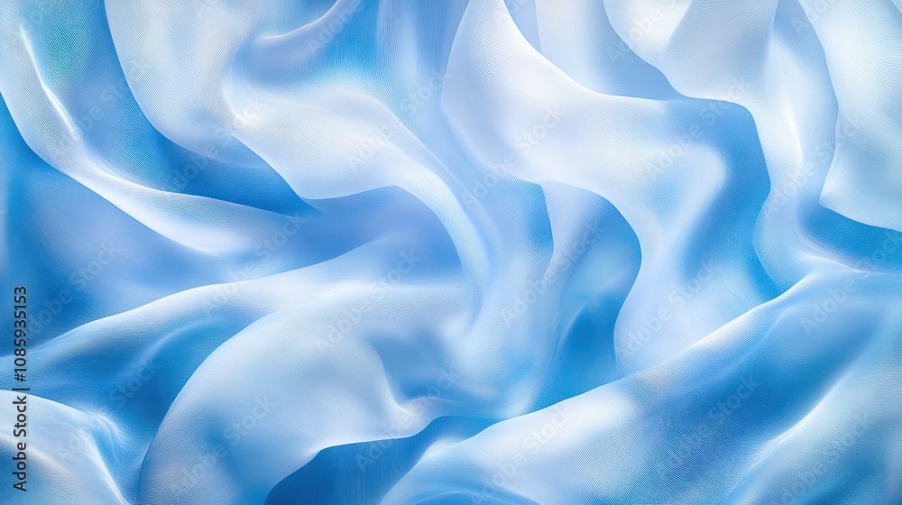 Fototapeta premium Abstract Blue Silk Fabric