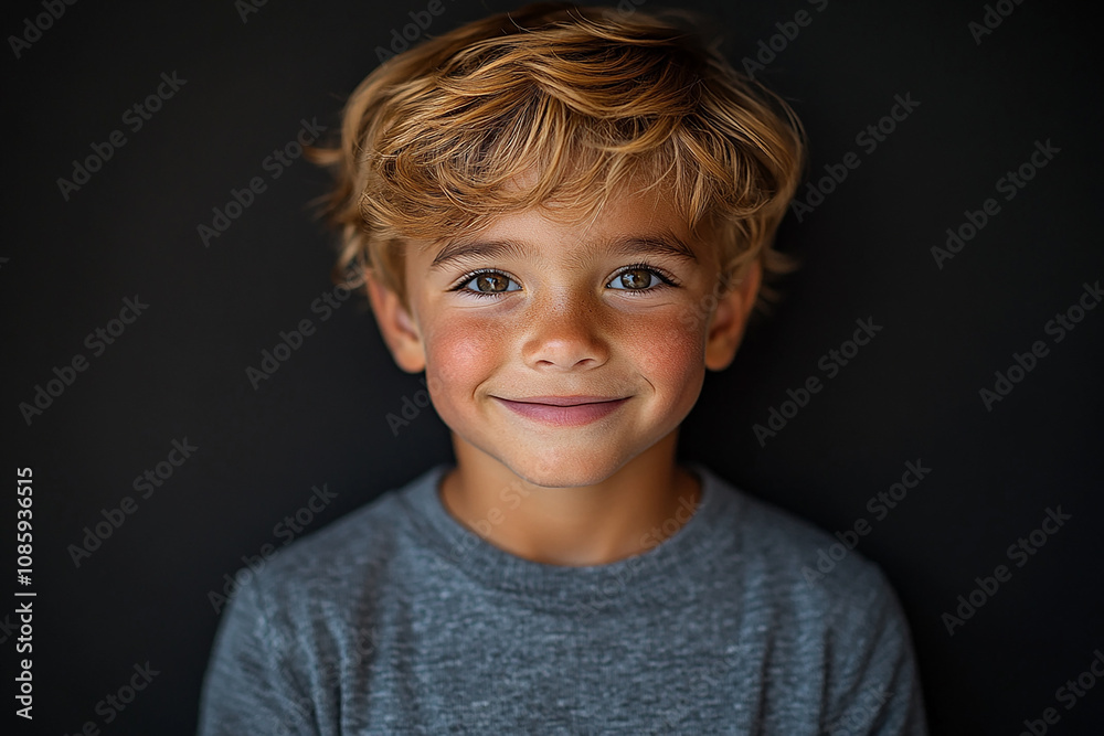 portrait of an white little boy with a smile portrait of an white little boy with a smile