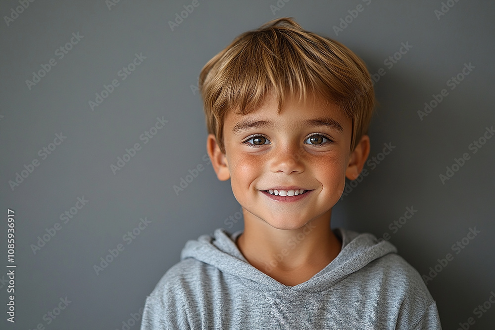 portrait of an white little boy with a smile portrait of an white little boy with a smile