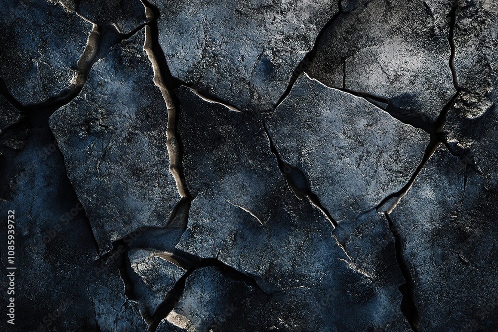 Dark cracked asphalt with rough rugged texture. Dark cracked asphalt with rough rugged texture.