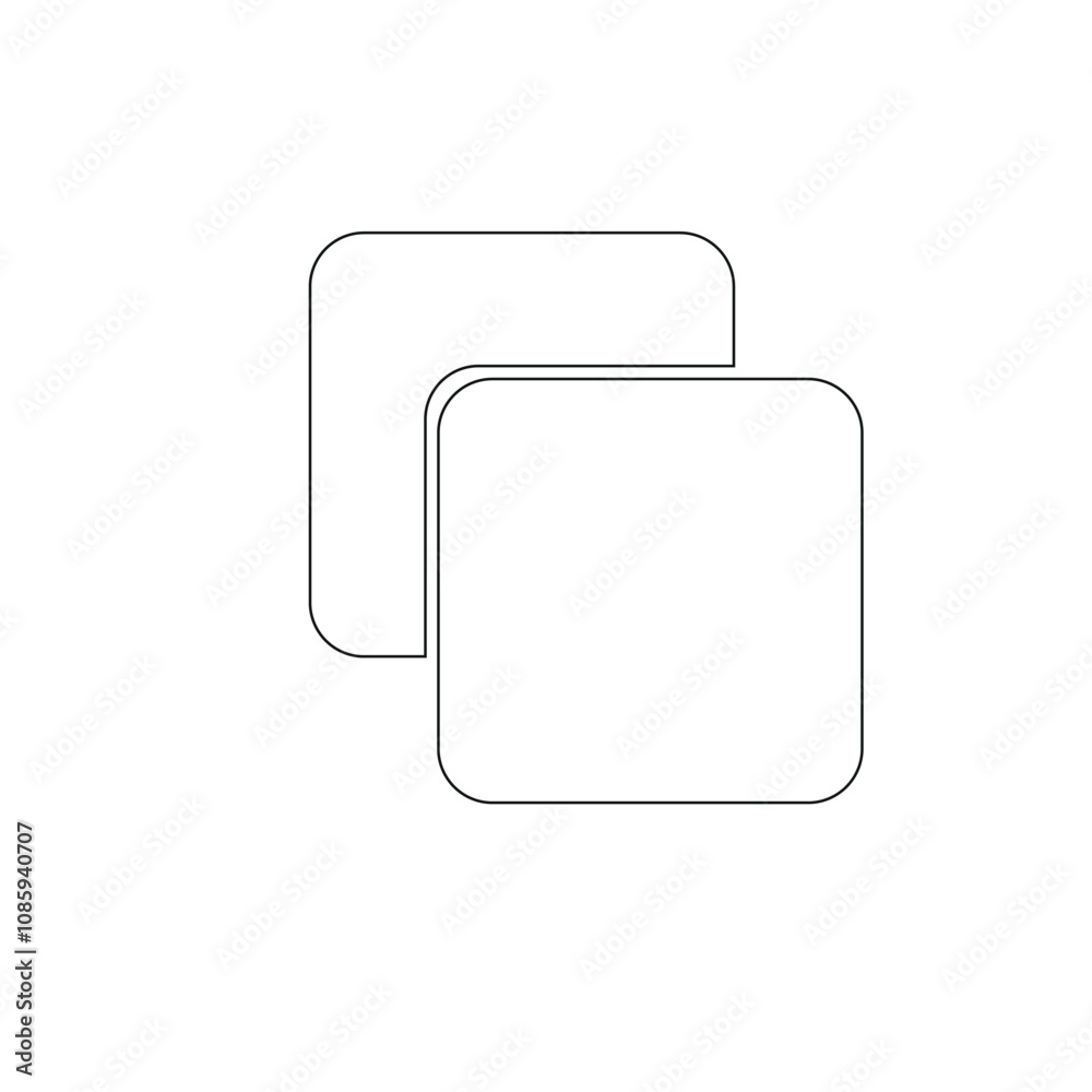 Copy icon vector white background