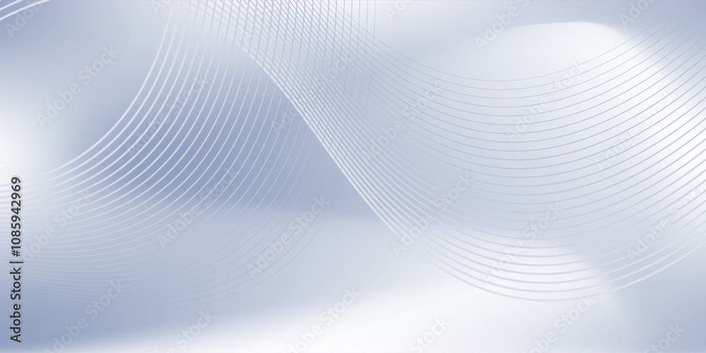 Naklejka premium Modern abstract background with flowing lines. Digital future technology concept