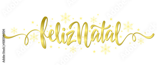 Feliz natal lettering vector eps