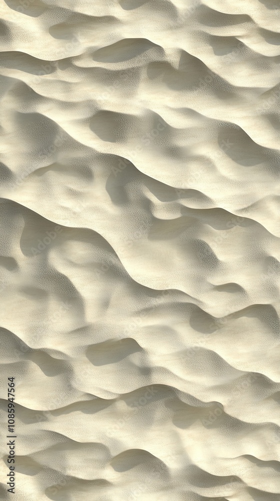 Obraz premium Soft white sand pattern with natural wavy texture.