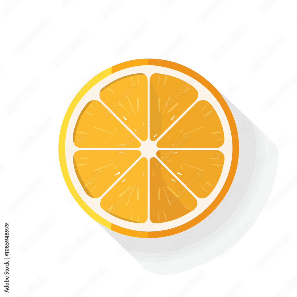 Simple sliced orange motion graphic flat-design vector animation style, in white background, flat design, animation design, vector, flat design, animation design, flat 2D design Simple sliced orange motion graphic flat-design vector animation style, in white background, flat design, animation design, vector, flat design, animation design, flat 2D design