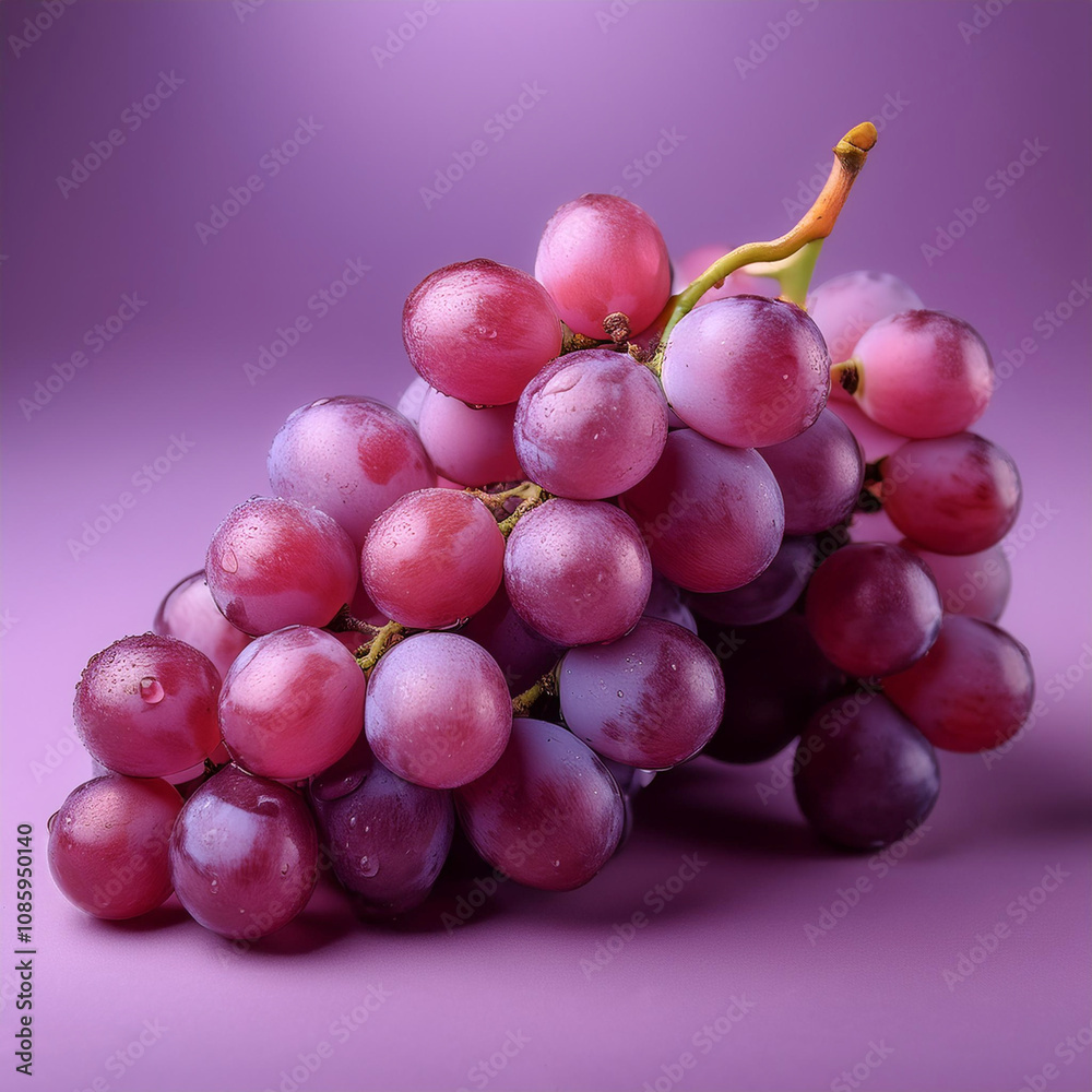 Fototapeta premium purple grapes Fruit set against a clean background