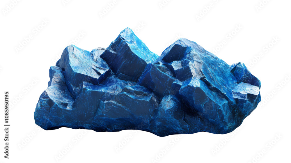 Obraz premium Blue stone transparent background