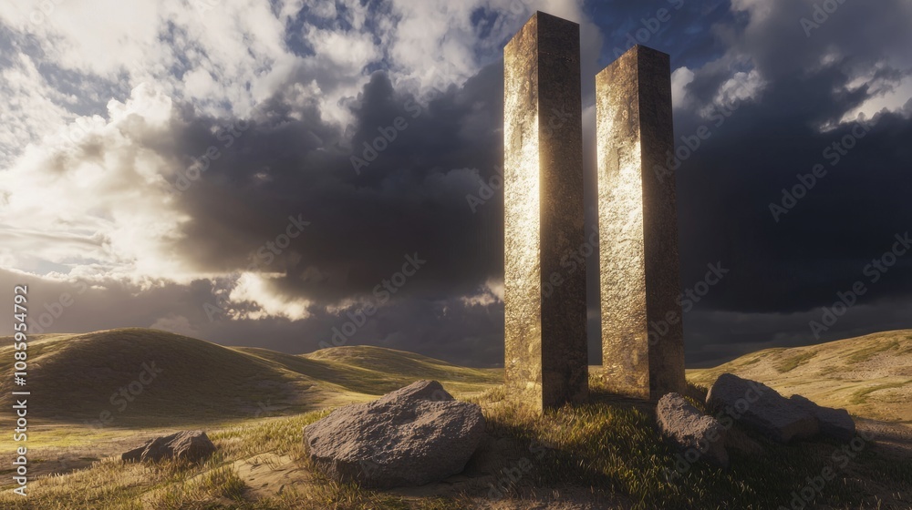 Ancient Roman Military Fortress: Symbol of Strength and Resilience in Dramatic Light Ancient Roman Military Fortress: Symbol of Strength and Resilience in Dramatic Light