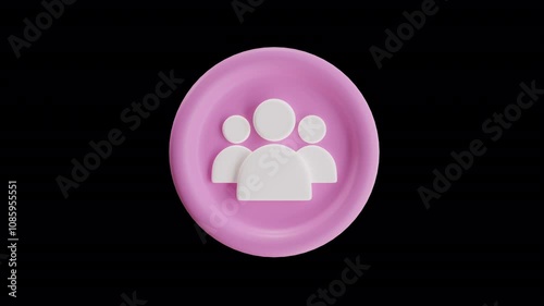 Graphic of People Icon in Pink Circle