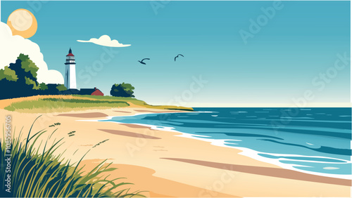 Serene Shores of Lake Michigan.eps