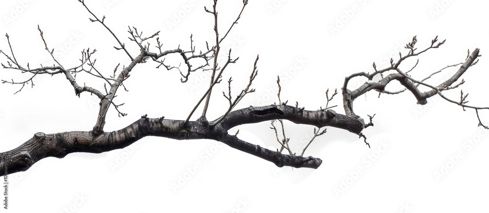 Obraz premium Isolated Tree Branch on White Background