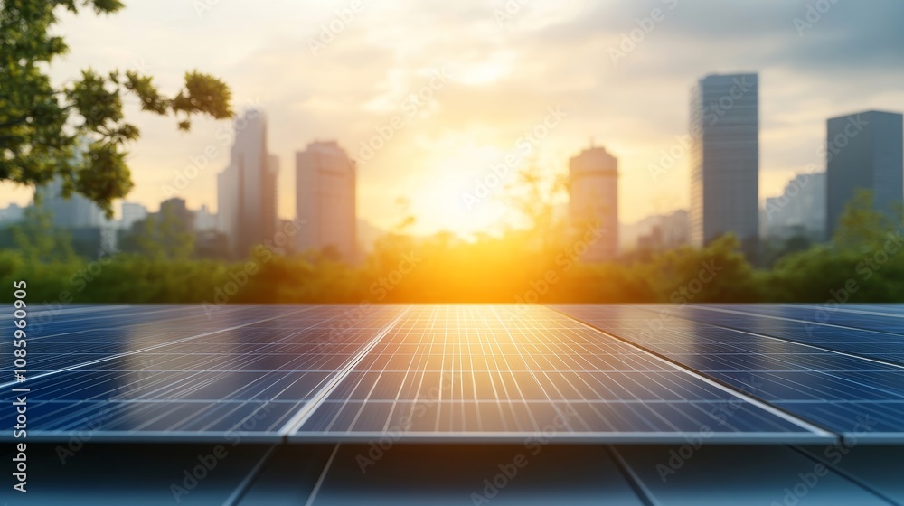 A house with a solar panel on the roof is shown in a city setting A house with a solar panel on the roof is shown in a city setting