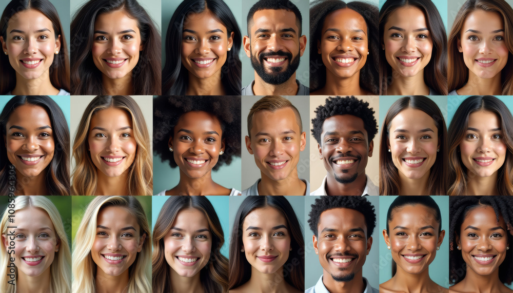 Diverse Portraits of Happy People Diverse Portraits of Happy People