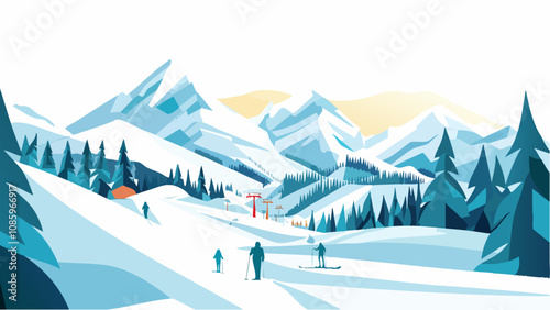 Snowy Peaks of Whistler Blackcomb Resort