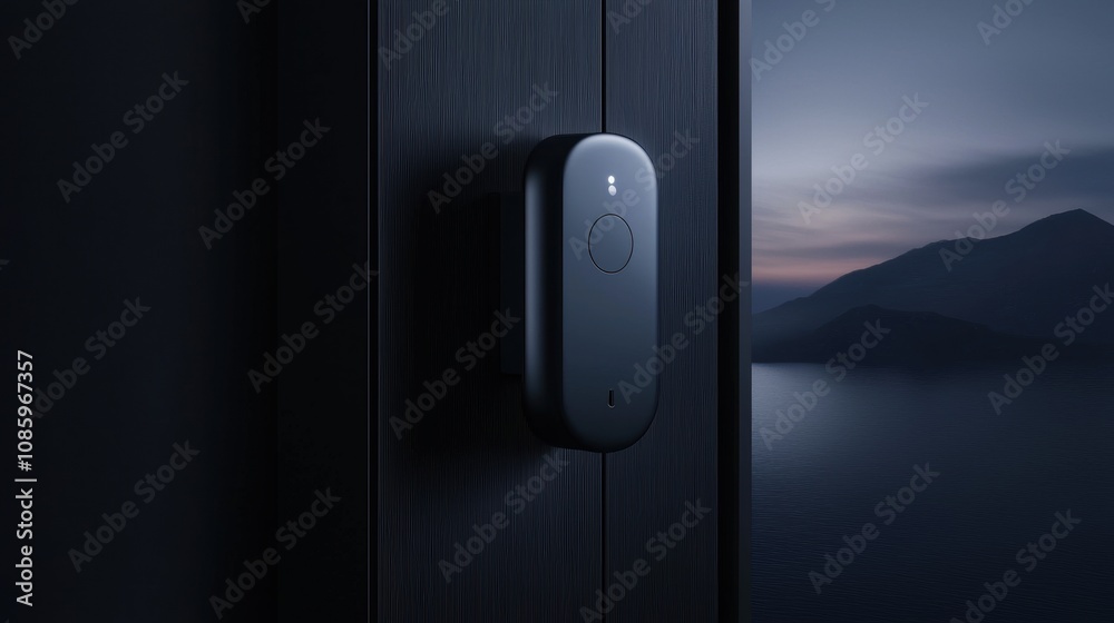A black device with a blue background and a blue water in the background A black device with a blue background and a blue water in the background