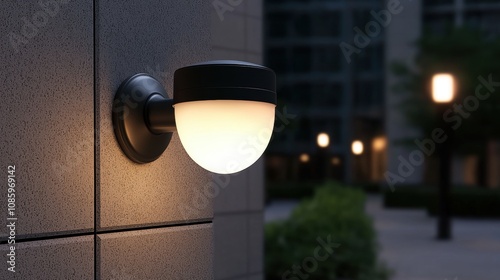A lighted street lamp is lit up in the night