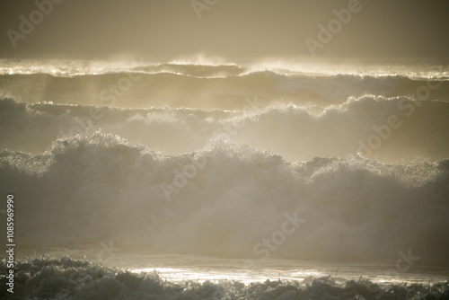 Waves along the Oregon Coast.