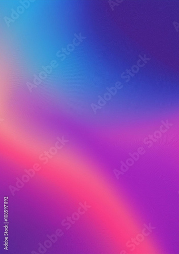 Neon colors flow, grainy texture effect, purple pink blue color gradient background blurred futuristic banner design, vertical background, copy space