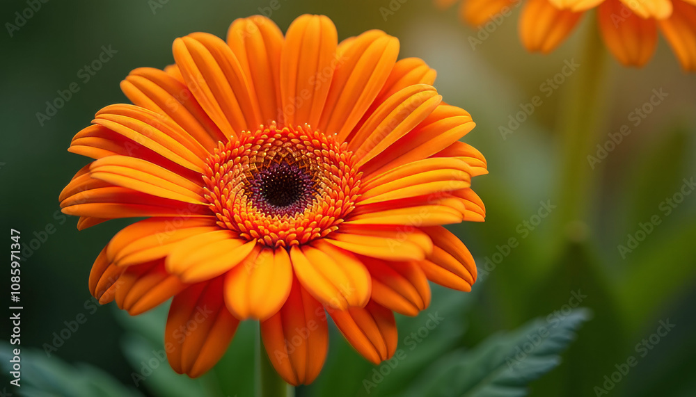 Stunning Orange Gerbera Flower Close-up Stunning Orange Gerbera Flower Close-up