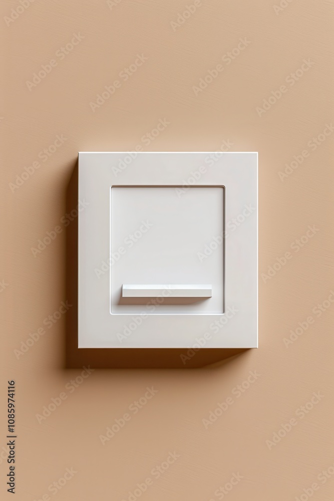 Modern light switch mockup interior design digital art minimalist isolated Modern light switch mockup interior design digital art minimalist isolated