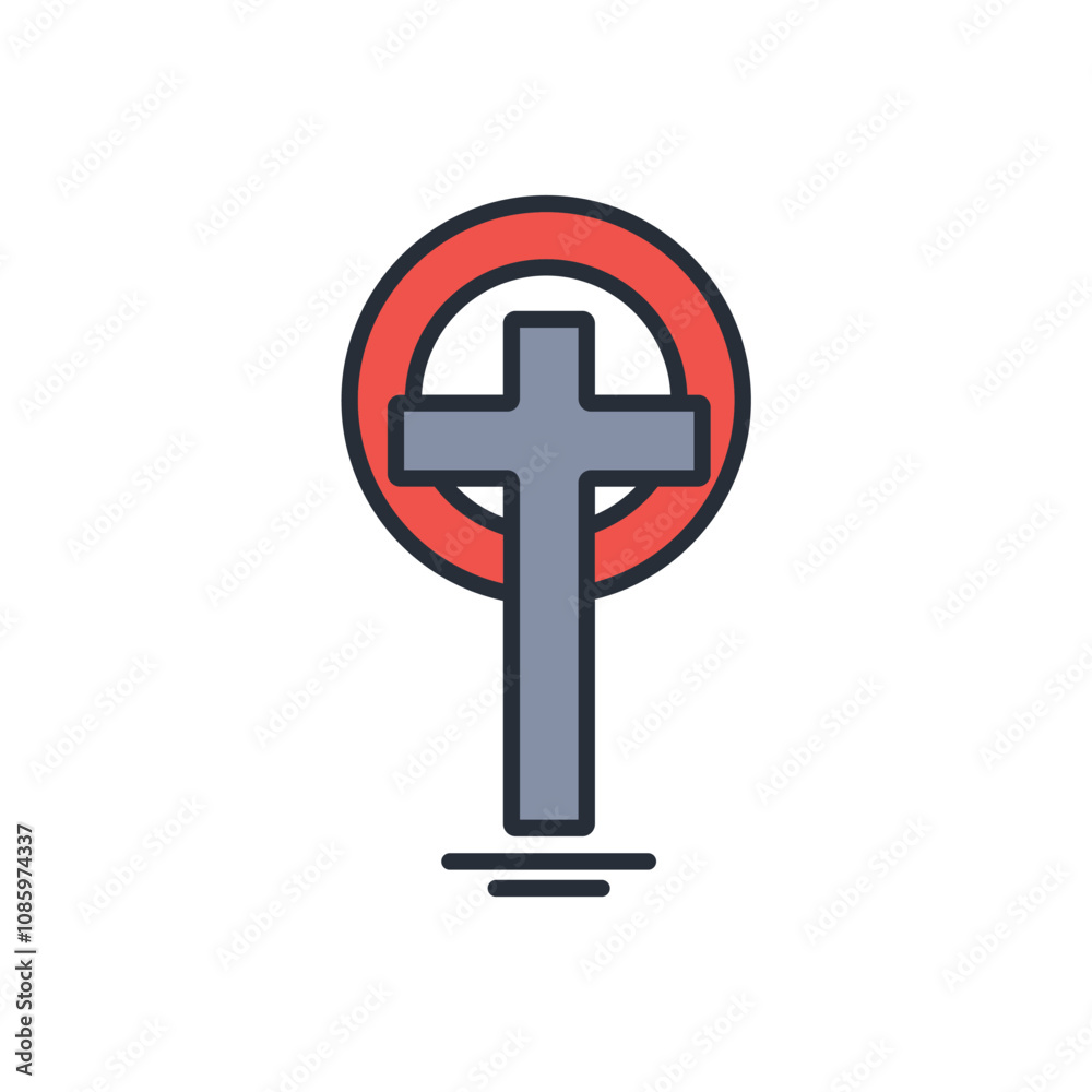 cross icon. vector.Editable stroke.linear style sign for use web design,logo.Symbol illustration. cross icon. vector.Editable stroke.linear style sign for use web design,logo.Symbol illustration.