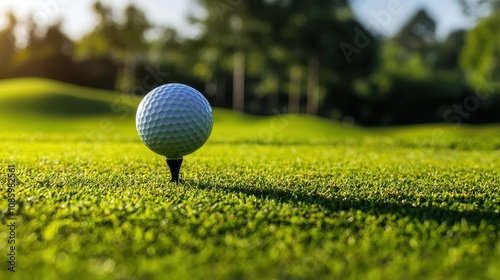 Let s golf, featuring a golf scene with a focus on the sport and equipment. photo