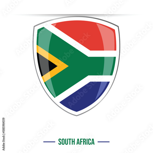 South Africa flag shield shape standard colors glossy shiny vector isolated illustration for Freedom Day April 27, Day of reconciliation 16th December, banners, posters, white background Free Download South Africa flag shield shape standard colors glossy shiny vector isolated illustration for Freedom Day April 27, Day of reconciliation 16th December, banners, posters, white background - GFXLoad
