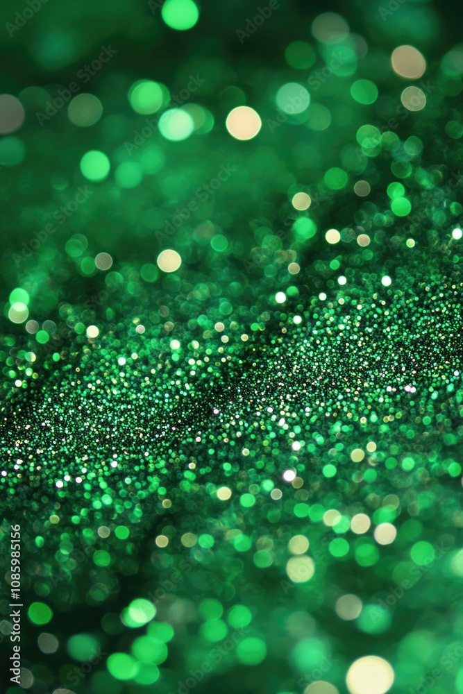 A close-up shot of a vibrant green glittery background, suitable for use in promotional materials, packaging design or social media graphics A close-up shot of a vibrant green glittery background, suitable for use in promotional materials, packaging design or social media graphics
