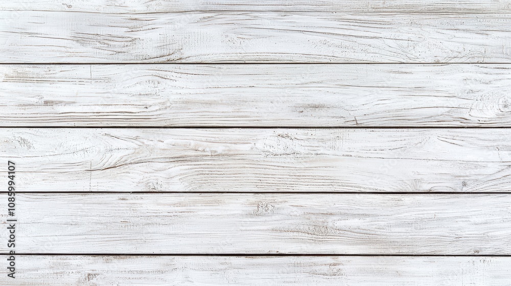 Obraz premium White wood texture background, top view wooden plank panel