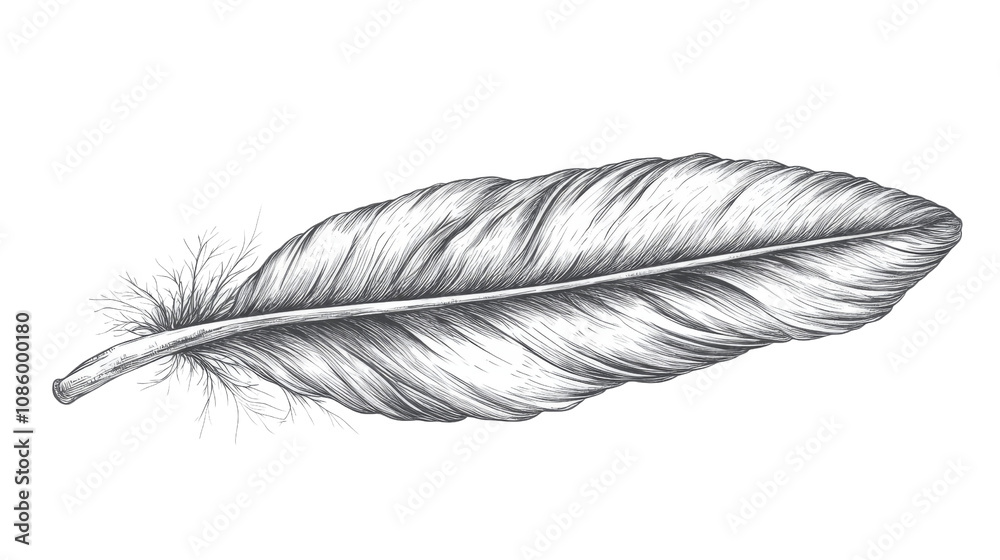 Obraz premium Animal feather transparent background