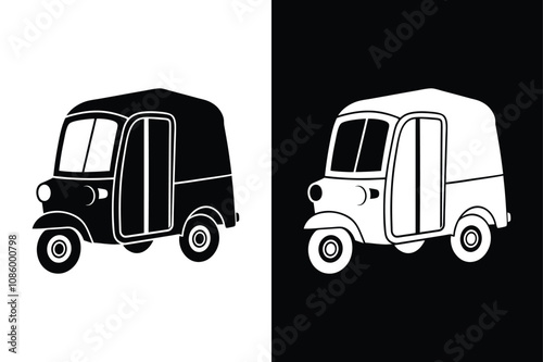 Tuk Tuk icon isolated vector icon illustration on white background.