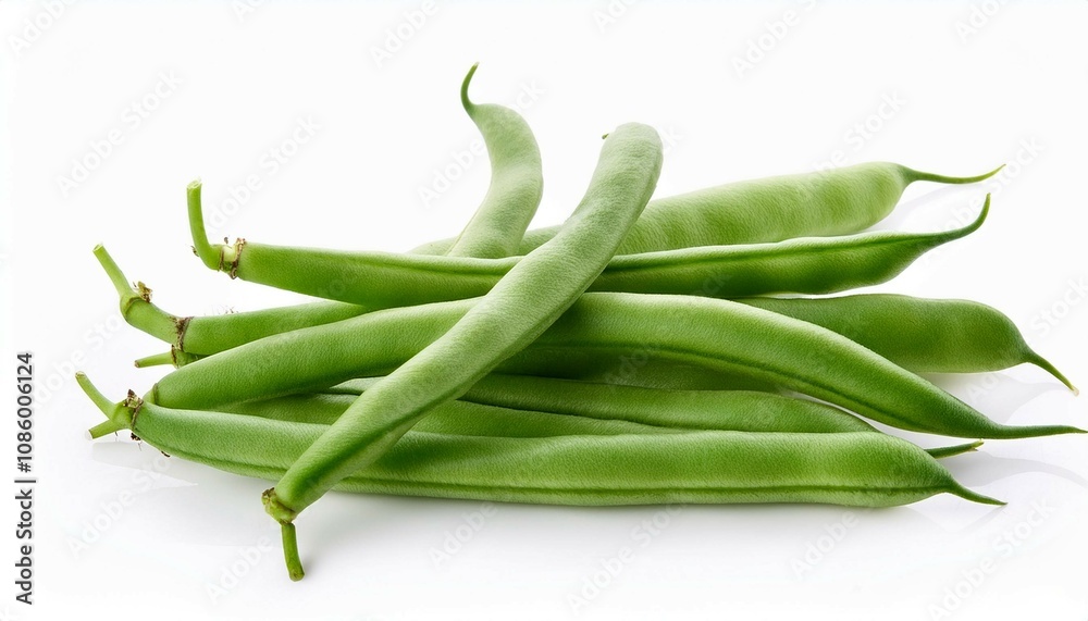 green beans isolated on white green beans isolated on white