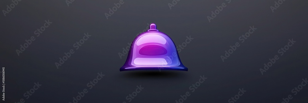 Bell icon with gradient from violet to indigo glow against a dark gray canvas Bell icon with gradient from violet to indigo glow against a dark gray canvas