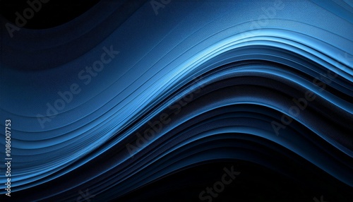 black dark azure cobalt sapphire blue abstract background color gradient geometric shape wave wavy curved line rough grunge grain noise light neon metallic shine shimmer bright design