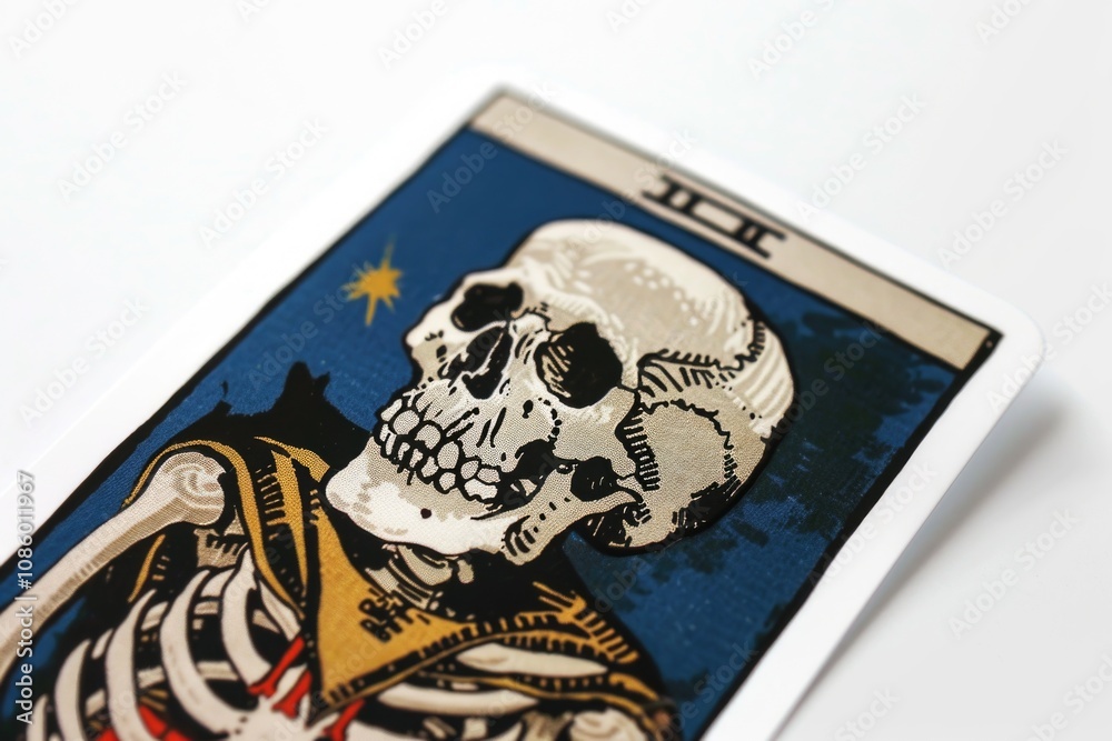 Fototapeta premium A card featuring a skeleton design