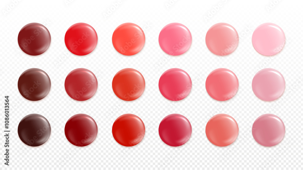 Red and pink color palette set in rgb hex. Red color catalog. Multicolor palette for your design Red and pink color palette set in rgb hex. Red color catalog. Multicolor palette for your design