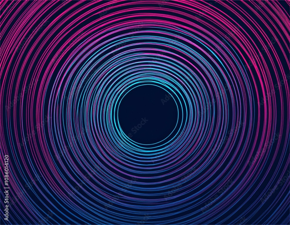 abstract background with circular blue and pink line patterns on dark background abstract background with circular blue and pink line patterns on dark background