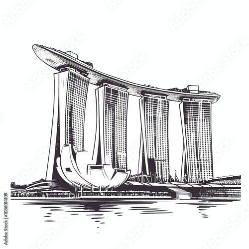 Marina Bay Sands in Singapore illustration