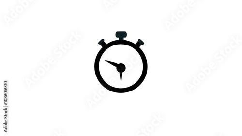 stopwatch icon animation concept of countdown timer icon animation