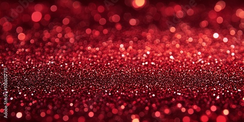 This captivating red glitter bokeh background, with its shimmer and glow, is perfect for festive designs, party cards, and magical effects, making it special for any occasion or event