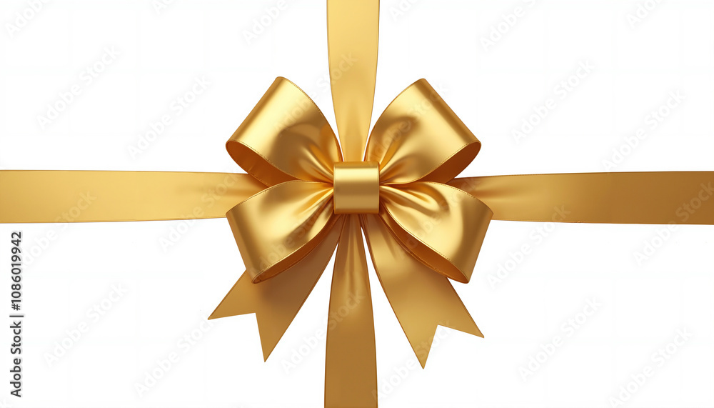 gold gift ribbon bow isolated on white gold gift ribbon bow isolated on white