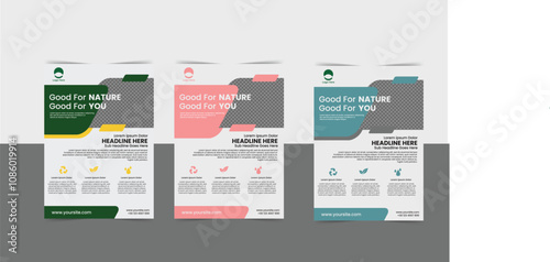 Bussiness corporate flyer design template 