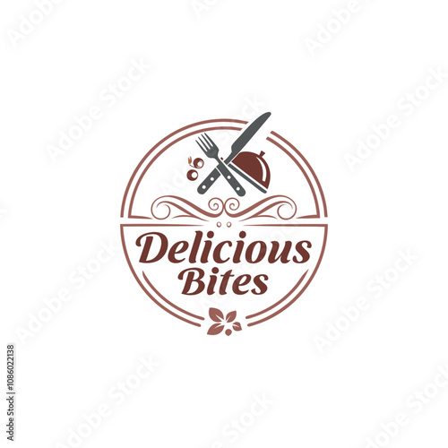 Classic Bistro Logo with Fork and Knife Motif