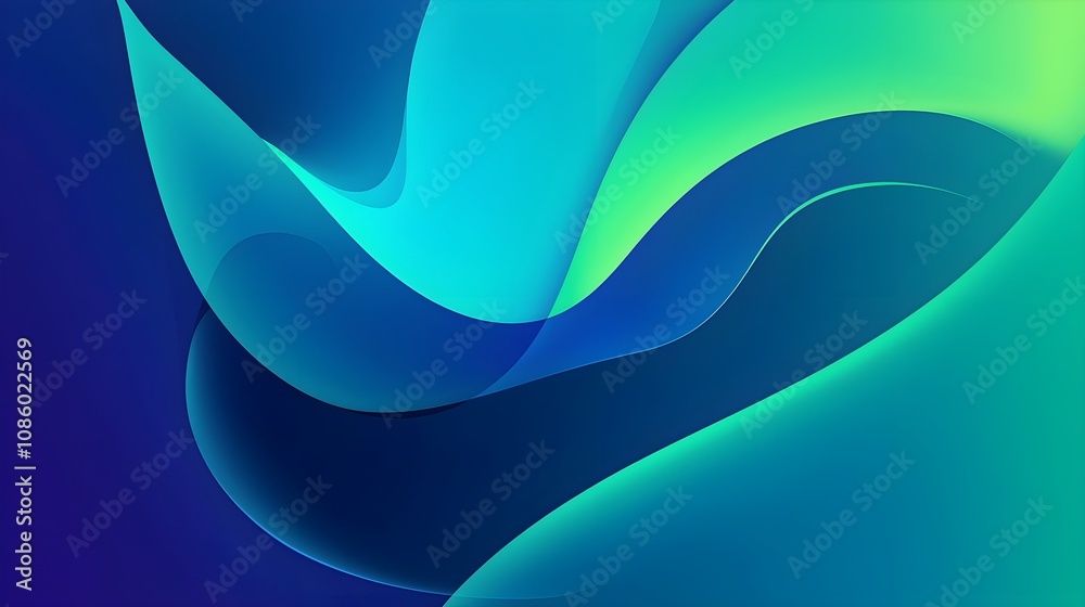 Fototapeta premium Vibrant Blue and Green Abstract Background