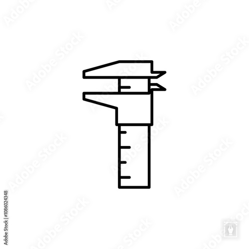 Calipers icon. Calipers Symbol sign for mobile concept and web design. Vector icon, Logo illustration, Vector graphics